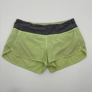 Lululemon | Women's Lime Green and Gray Shorts | size 6